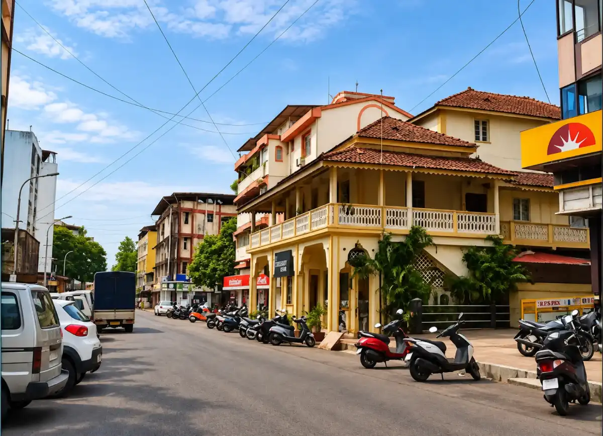 Portuguese-influenced heritage street in central Panaji